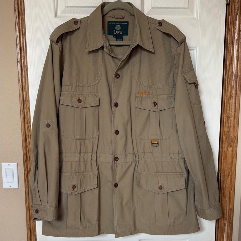 Vintage Orvis Men's Tan Field Jacket